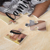 Moderne Familie de Zwarte Naam van het Manuscript  Legpuzzel (Zijkant)