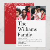 Moderne Familie Definitie Kerstmis Foto's Feestdagenkaart (Voorkant / Achterkant)