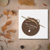 Moderne Familie Eenvoudige Herfstblad Thanksgiving Bedankjes Labels