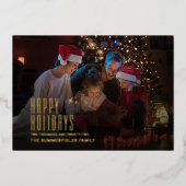 Moderne Familie Feestdagen Foto Christmas Gold (Voorkant)