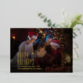 Moderne Familie Feestdagen Foto Christmas Gold (Staand Voorkant)