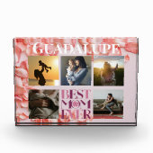 Moderne familie foto collage beste mam ooit bloemi (Voorkant)