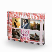 Moderne familie foto collage beste mam ooit bloemi (Rechts)