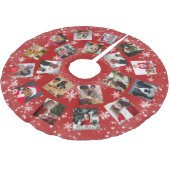 Moderne familie foto collage snowflake kerstbal br kerstboom rok (Gekanteld)