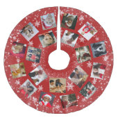 Moderne familie foto collage snowflake kerstbal br kerstboom rok (Voorkant)