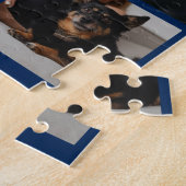 Moderne familie foto collage typografie Keepsake Legpuzzel (Zijkant)