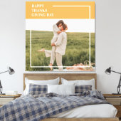 Moderne familie foto en Happy Thanksgiving Day Gif Canvas Afdruk (Insitu (Slaapkamer))