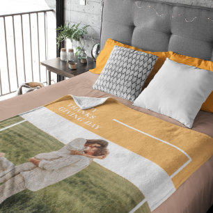 Moderne familie foto en Happy Thanksgiving Day Gif Fleece Deken