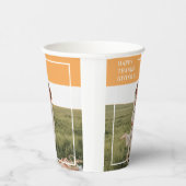 Moderne familie foto en Happy Thanksgiving Day Gif Papieren Bekers (Rechts)