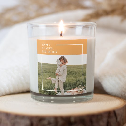 Moderne familie foto en Happy Thanksgiving Day Gif Vierkante Sticker