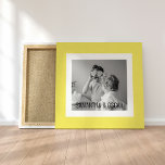 Moderne familie foto Geel Eenvoudig Lovely Gift Canvas Afdruk<br><div class="desc">Moderne familie foto Geel Eenvoudig Lovely Gift</div>