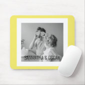 Moderne familie foto Geel Eenvoudig Lovely Gift Muismat (Met muis)