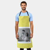 Moderne familie foto Geel Eenvoudig Lovely Gift Schort (Gedragen)