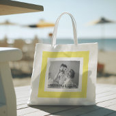 Moderne familie foto Geel Eenvoudig Lovely Gift Tote Bag