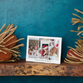 Moderne Familie Foto Keepsake Collage Plaque Fotoplaat (Zijkant)