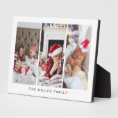 Moderne Familie Foto Keepsake Collage Plaque Fotoplaat (Zijkant)