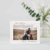 Moderne Familie Foto Kerst Kaart (Staand voorkant)