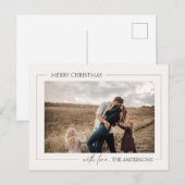 Moderne Familie Foto Kerst Kaart (Voorkant / Achterkant)