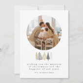 Moderne Familie Foto Kerst Kaart (Voorkant)