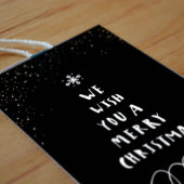 Moderne Familie Foto Kerstcadeau Label Cadeaulabel