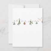 Moderne familie foto Kerstvakantie script Notitiekaartje (Achterkant)