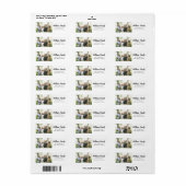 Moderne Familie Foto Minimale het Adres van het Ma Etiket (Full Sheet)