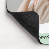 Moderne familie foto & persoonlijke naam Mint Gift Muismat (Hoek)