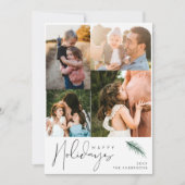 Moderne familie foto Prettige feestdagen kerst Feestdagenkaart (Voorkant)