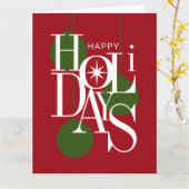 Moderne familie foto Prettige feestdagen kerst Kaart (Gele Bloem)