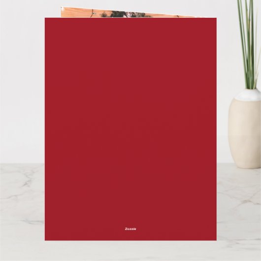 Moderne familie foto Prettige feestdagen kerst Kaart (Achterkant)