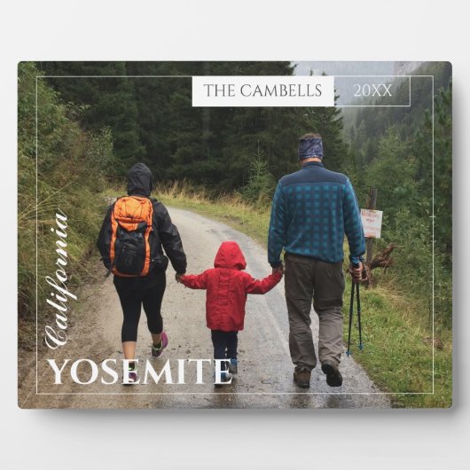 Moderne familie foto reizen aandenken fotoplaat (Voorkant)