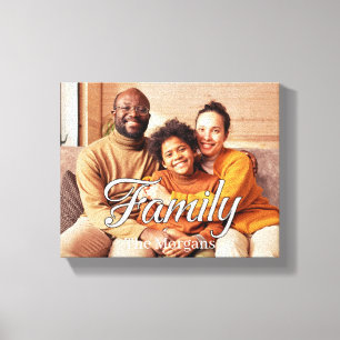Moderne familie foto typografie overlay canvas afdruk