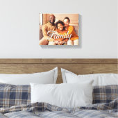 Moderne familie foto typografie overlay canvas afdruk (Insitu (Slaapkamer))