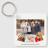 Moderne familie foto Waterverf Pine Cone Greenery Sleutelhanger (Voorkant)