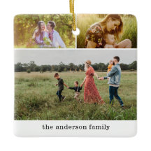 Moderne Familie Fotocollage 6 Foto's Kerstmis