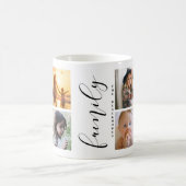 Moderne familie fotocollage koffiemok (Center)