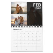 Moderne Familie Fotokalender Grijs Kalender (Feb 2027)