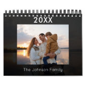 Moderne Familie Fotokalender Grijs Kalender (Hoes)