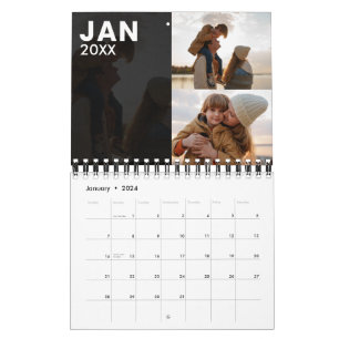 Moderne Familie Fotokalender Grijs Kalender