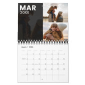 Moderne Familie Fotokalender Grijs Kalender (Mar 2026)