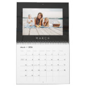Moderne familie fotokalender zwart kalender (Mar 2026)