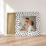 Moderne familie foto's en zwarte Stippen — mooie c Canvas Afdruk<br><div class="desc">Moderne familie foto's en zwarte Stippen — mooie cadeautjes</div>