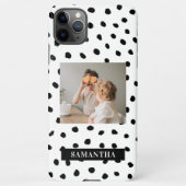 Moderne familie foto's en zwarte Stippen — mooie c iPhone Hoesje (Achterkant)