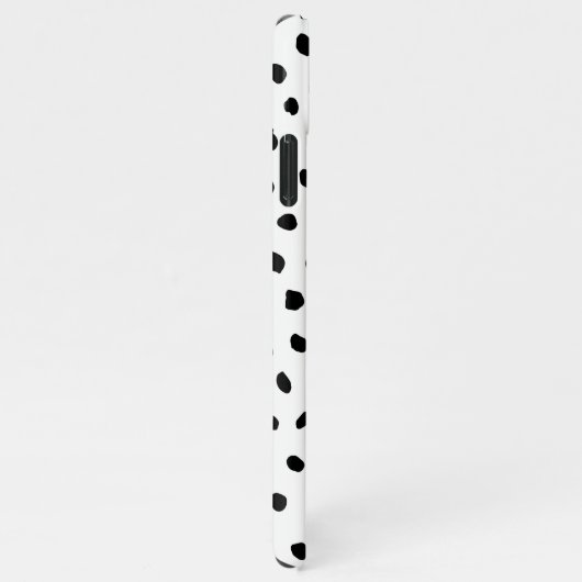 Moderne familie foto's en zwarte Stippen — mooie c iPhone Hoesje (Rechterkant)