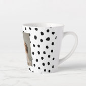 Moderne familie foto's en zwarte Stippen — mooie c Latte Mok (Rechts)