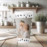 Moderne familie foto's en zwarte Stippen — mooie c Latte Mok<br><div class="desc">Moderne familie foto's en zwarte Stippen — mooie cadeautjes</div>