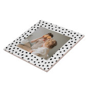 Moderne familie foto's en zwarte Stippen — mooie c Tegeltje (Zijkant)