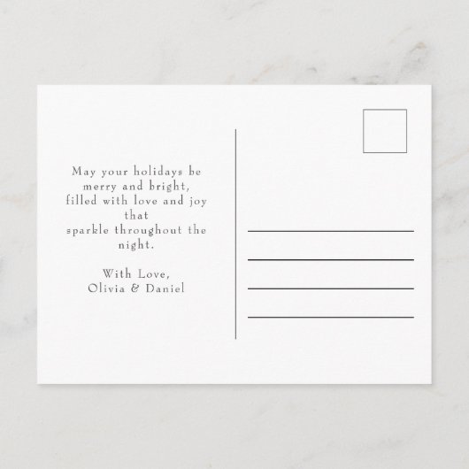 Moderne Familie Foto's Kalligrafie Nieuwjaar Briefkaart (Achterkant)