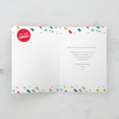 MODERNE FAMILIE FOTO'S vet heldere kleurrijke fa l Feestdagen Kaart (Binnen)