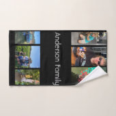 Moderne familie geheugen collage foto handdoek (Handdoek)